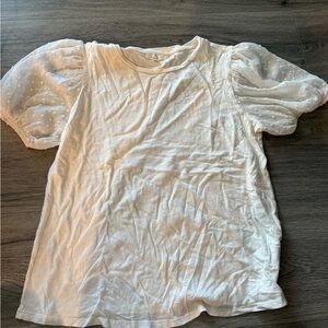Maurices White Puff Sleeve Blouse